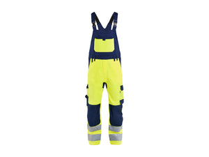 Hi-vis Bib Work Trousers - Hi-vis yellow/navy blue - 30R