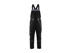 Flame resistant bib Work Trousers - Black/Grey - 30R