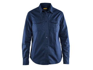 Women's Twill shirt - Navy blue - L