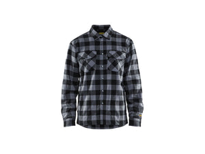 Lined flannel shirt - Dark grey/Black - 4XL
