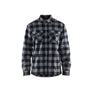 Lined flannel shirt - Dark grey/Black - 4XL
