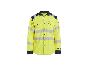Multinorm shirt - Hi-vis yellow/navy blue - 4XL