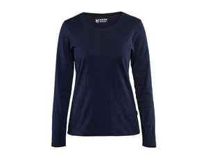 Women's Long Sleeved T-shirt - Navy blue - L