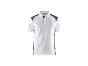 Polo shirt - White/Dark grey - 4XL