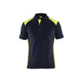 Polo shirt - Dark navy blue/Hi-vis yellow - 4XL