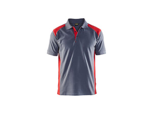 Polo shirt - Grey/Red - 4XL