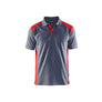 Polo shirt - Grey/Red - 4XL