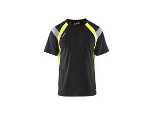 T-shirt - Black/Hi-vis yellow - 4XL