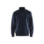 Half-zip 2-tone sweatshirt - Dark navy/Black - 4XL