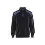 Half-zip 2-tone sweatshirt - Black/Grey - 4XL
