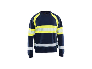 Hi-Vis Sweater - Navy blue/Hi-vis yellow - 4XL