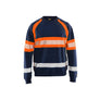 Hi-Vis Sweater - Navy blue/Orange - 4XL