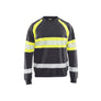 Hi-Vis Sweater - Mid grey/Hi-vis yellow - 4XL