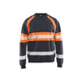 Hi-Vis Sweater - Mid grey/ Hi-Vis Orange - 4XL