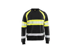 Hi-Vis Sweater - Black/Hi-vis yellow - 4XL