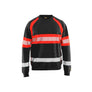 Hi-Vis Sweater - Black/Red hi-vis - 4XL