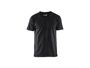 T-Shirt, V-Neck - Black - 4XL