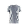 T-Shirt, V-Neck - Grey melange - 4XL