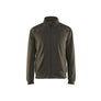 Sweatshirt with full zip - Dark olive green/Black - 4XL