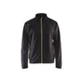Sweatshirt with full zip - Black/Hi-vis yellow - 4XL