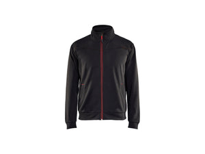 Sweatshirt with full zip - Black/Red - 4XL
