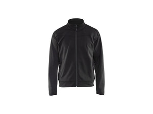 Sweatshirt with full zip - Black/Dark grey - 4XL
