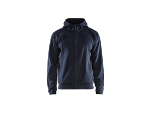 Hoodie with full zip - Dark navy/Black - 4XL