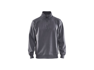 Sweatshirt with collar - Grey - 4XL