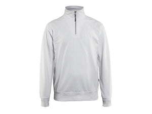 Sweatshirt with half zip - White - 4XL