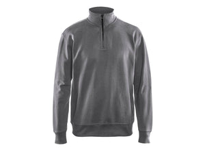 Sweatshirt with half zip - Grey - 4XL