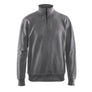 Sweatshirt with half zip - Grey - 4XL