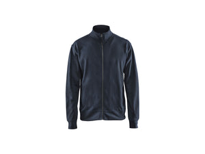 Sweatshirt with full zip - Dark navy blue - 4XL