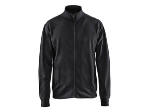 Sweatshirt with full zip - Black - 4XL