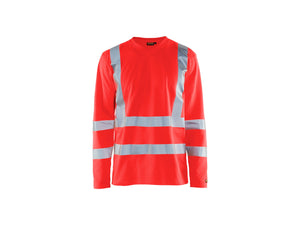 Hi-Vis UV Long Sleeved T-shirt - Red hi-vis - 4XL