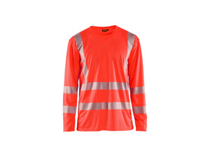 Hi-Vis UV Long sleeved T-shirt - Red hi-vis - 4XL