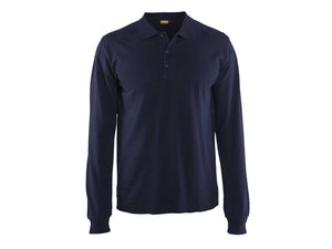 Polo shirt long sleeved - Navy blue - 4XL