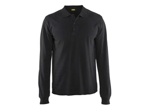 Polo shirt long sleeved - Black - 4XL