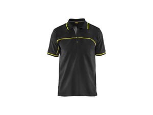 Polo shirt - Black/Hi-vis yellow - 4XL