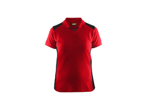 Women's Polo Shirt - Red/Black - L