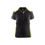 Women's Polo Shirt - Black/Hi-vis yellow - L