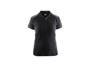 Women's Polo Shirt - Black/Grey - L