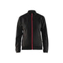 Women's sweatshirt with full zip - Black/Red - L