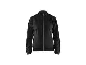 Women's sweatshirt with full zip - Black/Dark grey - L