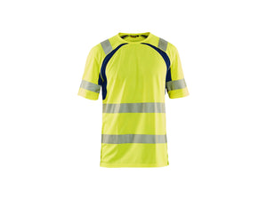 Hi-Vis UV-protected T-shirt - Hi-vis yellow/navy blue - 4XL