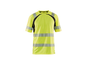 Hi-Vis UV-protected T-shirt - Hi-vis yellow/Black - 4XL