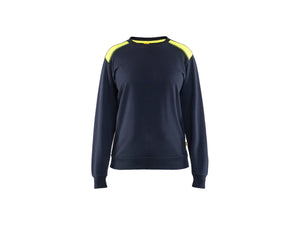 Women's Sweatshirt - Dark navy blue/Hi-vis yellow - L