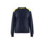 Women's Sweatshirt - Dark navy blue/Hi-vis yellow - L