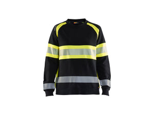 Women’s Hi-Vis Sweatshirt - Black/Hi-vis yellow - L
