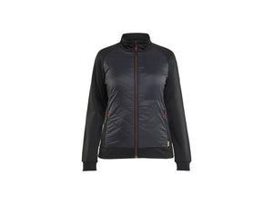 Women's Hybrid Sweatshirt - Black/Red - L