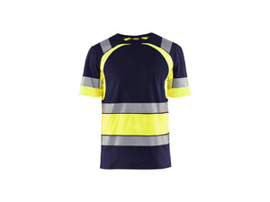Hi-Vis T-shirt - Navy Blue/Hi-vis yellow - 4XL